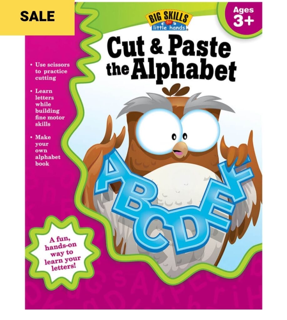 Big Skills: Cut & Paste the Alphabet Workbook Grade Preschool-K Paperback