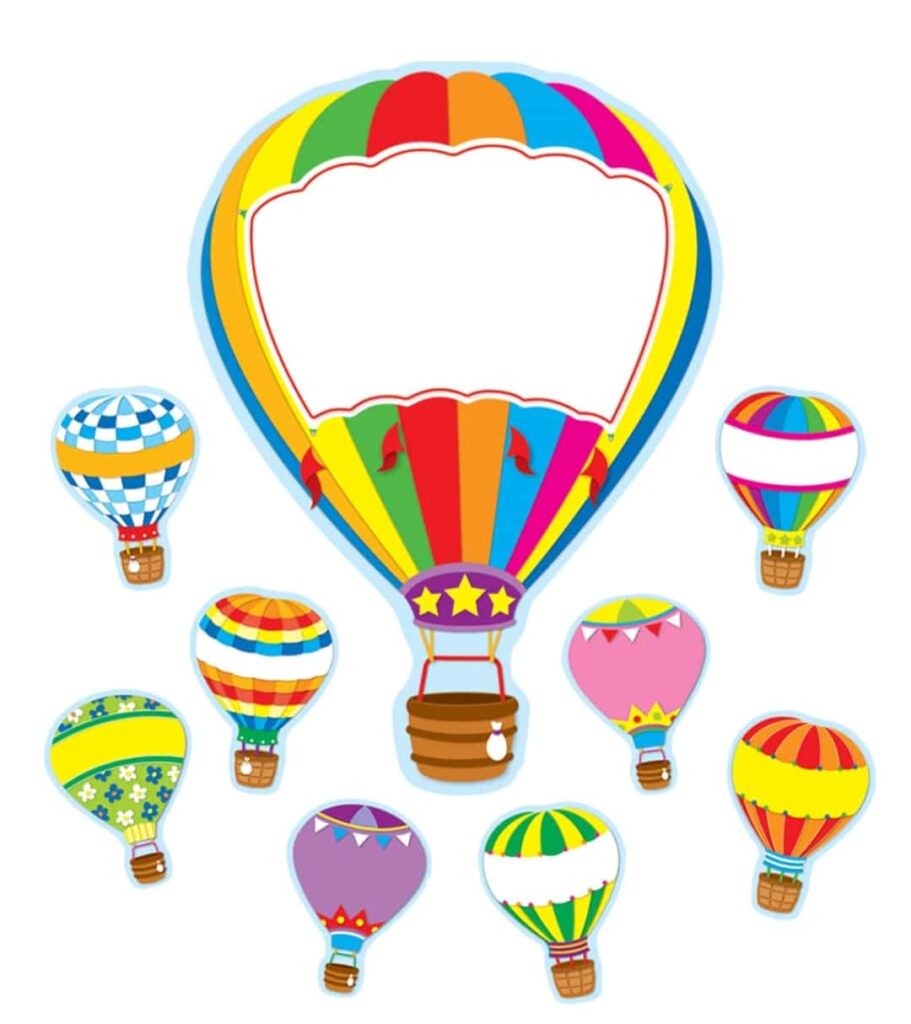 Hot Air Balloons Bulletin Board Set