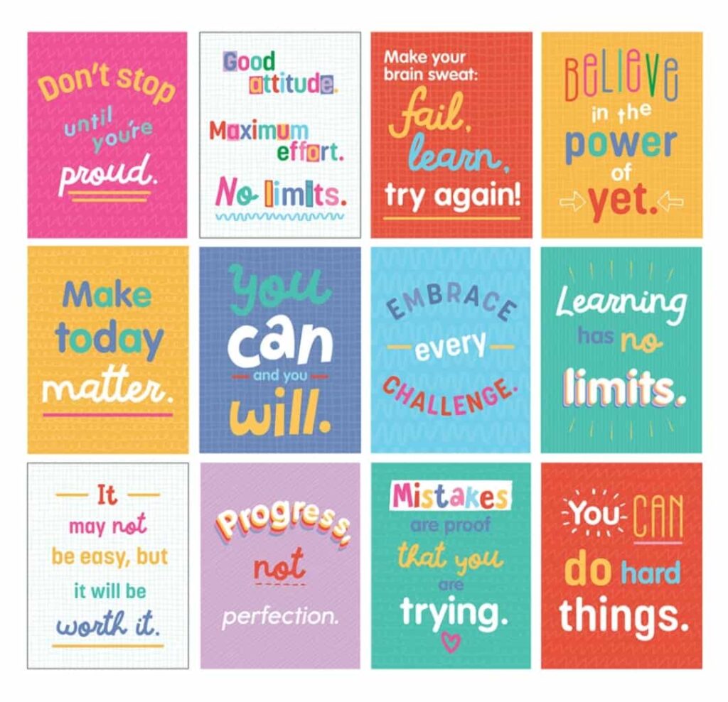 Mini Posters: Growth Mindset Quotes Poster Set